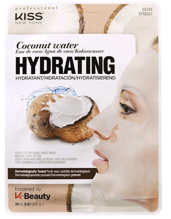 Kiss NY - Cotton Face Mask - Hydrating Coconut The Secret Day Spa